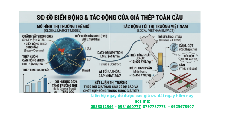 Giá Thép Hòa Phát hôm Nay 2026 3 yeu to anh huong toi thi truong thep